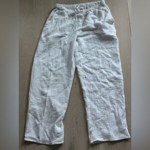 Aritzia White Flowy Drawstring Pants